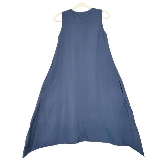 COS Women's Blue Asymmetrical Hem Knee Lenght Sleeveless Dress 2 - Picture 2 of 6